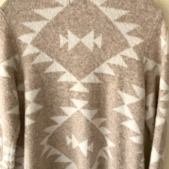 Frye Southwest Aztec Cardigan Sweater Size Medium - Picture 6 of 9